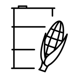 Barrel With Corn Logo Biofuel Biomass Ethanol