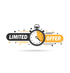 Limited Offer Icon In Flat Style Promo Label