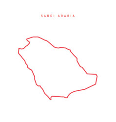 Saudi Arabia Editable Outline Map