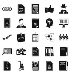 Debenture Stock Icons Set Simple Style