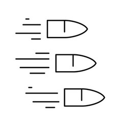 Flying Bullets Line Icon