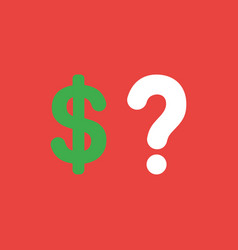 Icon Concept Of Dollar Symbol With Question Mark