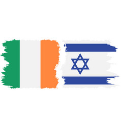 Israel And Ireland Grunge Flags Connection