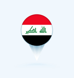 Map Pointer With Flag Of Iraq