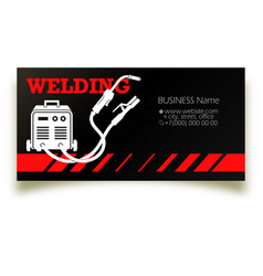 Repair And Welding Work Business Card Concept