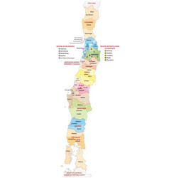 Administrative And Political Map Central Chile