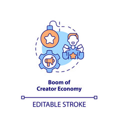 Boom Of Creator Economy Concept Icon