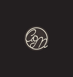 Initial Letter Am Monogram Logo With Simple