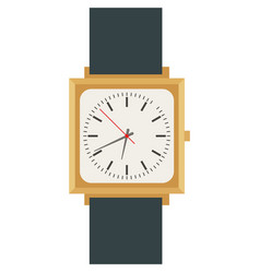 Male Wrist Watch With Square Analog Dial