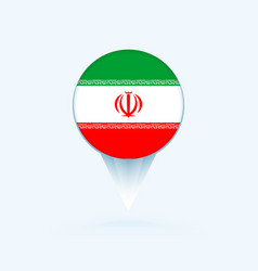 Map Pointer With Flag Of Iran