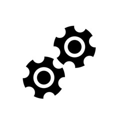 Two Gears Flat Icon Design