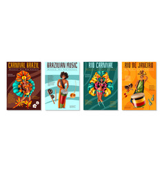 Brazil Carnaval Posters Set