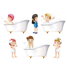 Children Taking A Bath