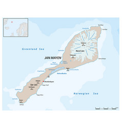 Map Of The Norwegian Island Jan Mayen