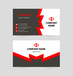 Red And Black Modern Business Card Template