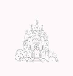 Coloring Page For Kids With Castle Palace Color