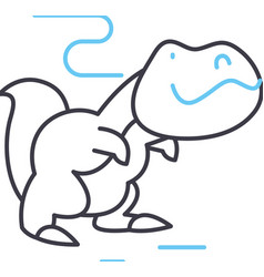 Dinosaur Line Icon Outline Symbol