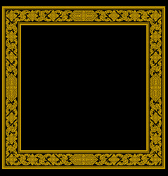 Golden Thai Art Pattern Frame Square Shape