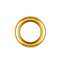 Isolated Realistic Metal Gold Grommet Ring