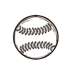 Leather Baseball Ball Isolated Coloring Book