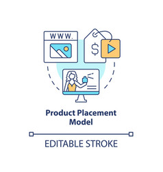 Product Placement Model Concept Icon