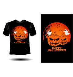 Happy Halloween Mockup Retro Vintage Design