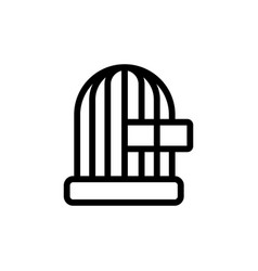 Cage With Feeding Trough Icon Outline