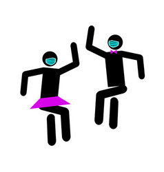 Dancing Couple In Medical Masks