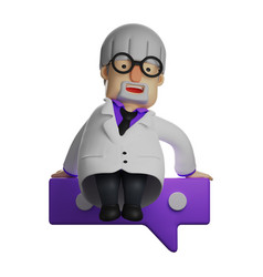 Professor 3d Cartoon With Funny Poses