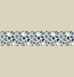 Terrazzo Mosaic Blue Seamless Pattern