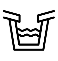 Trough Gutter Icon Outline Style