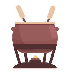 Fondue Butter Icon Cartoon Cheese Food