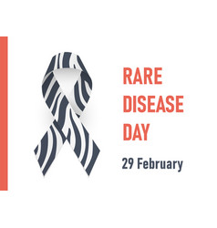 Rare Disease Day 29 February Zebra - Print Ribbon