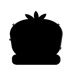 Cactus Black White Needles Pot Icon Element