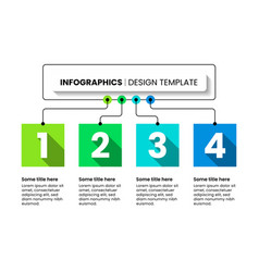 Infographic Template 4 Squares With Numbers