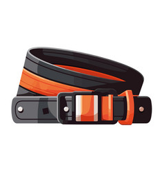 Metallic Buckle On Leather Belt Fashion Accessory