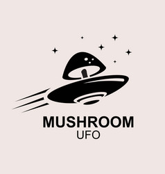 Mushroom Ufo Alien Ship Logo Design Template