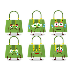 Women Bag Cartoon Character With Sad Expression