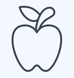 Icon Apple Related To Fruit And Vegetable Line