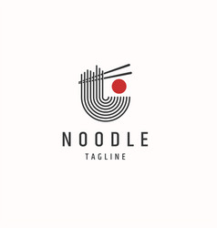 Noodle Ramen Logo Icon Design Template