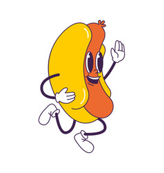 Running Hot Dog Character