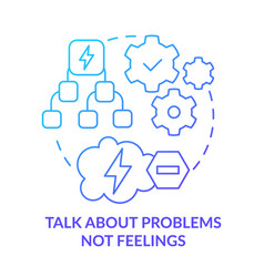 Talk About Problems Not Feelings Blue Gradient