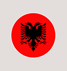 Albania Circle Flag National Isolated