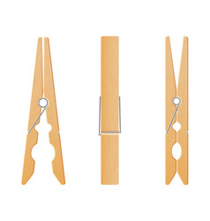 Clothes Pin Set Realistic Wooden Peg