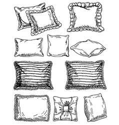 Cushion Drawing Home Bedroom Pillow Sketch Cozy