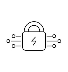 Digital Lock Symbol Cyber Security Network