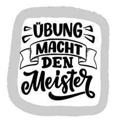 Hand Drawn Motivation Lettering Quote In German