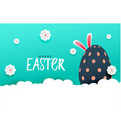 Nice Easter Day Banner In Paper Style Design