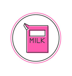 Filled Outline Paper Package For Milk Icon