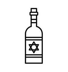 Kosher Wine Icon Line Style